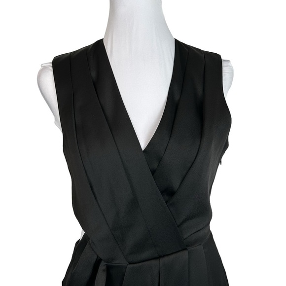 Rachel Roy Black Cutout Dress Wrap Front Midi Cocktail Party Dress Size 2 - Picture 6 of 16